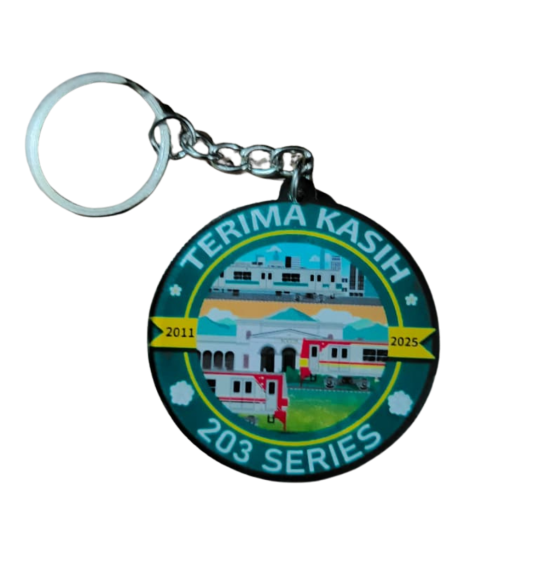 Gantungan Kunci Headmark Last Run KRL Seri 203