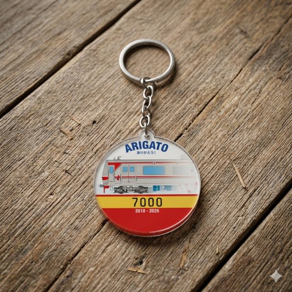 Gantungan Kunci Headmark Last Run KRL Seri 7000