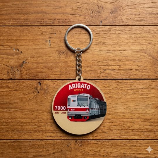 Gantungan Kunci Headmark Last Run KRL Seri 7000 - Gambar 2