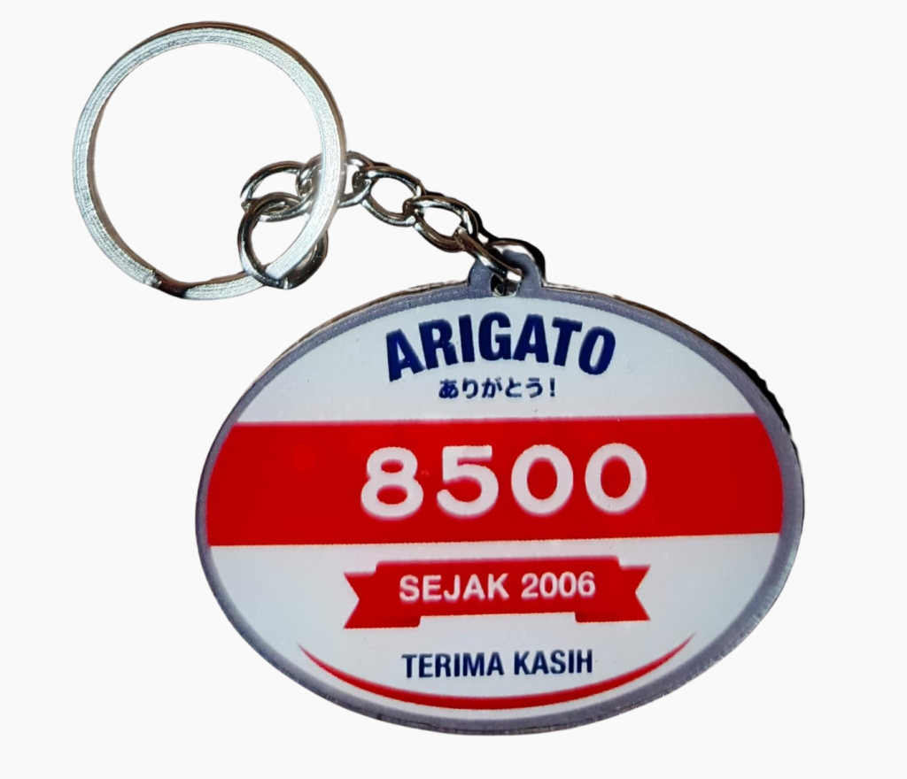 Gantungan Kunci Headmark Last Run KRL Seri 8500