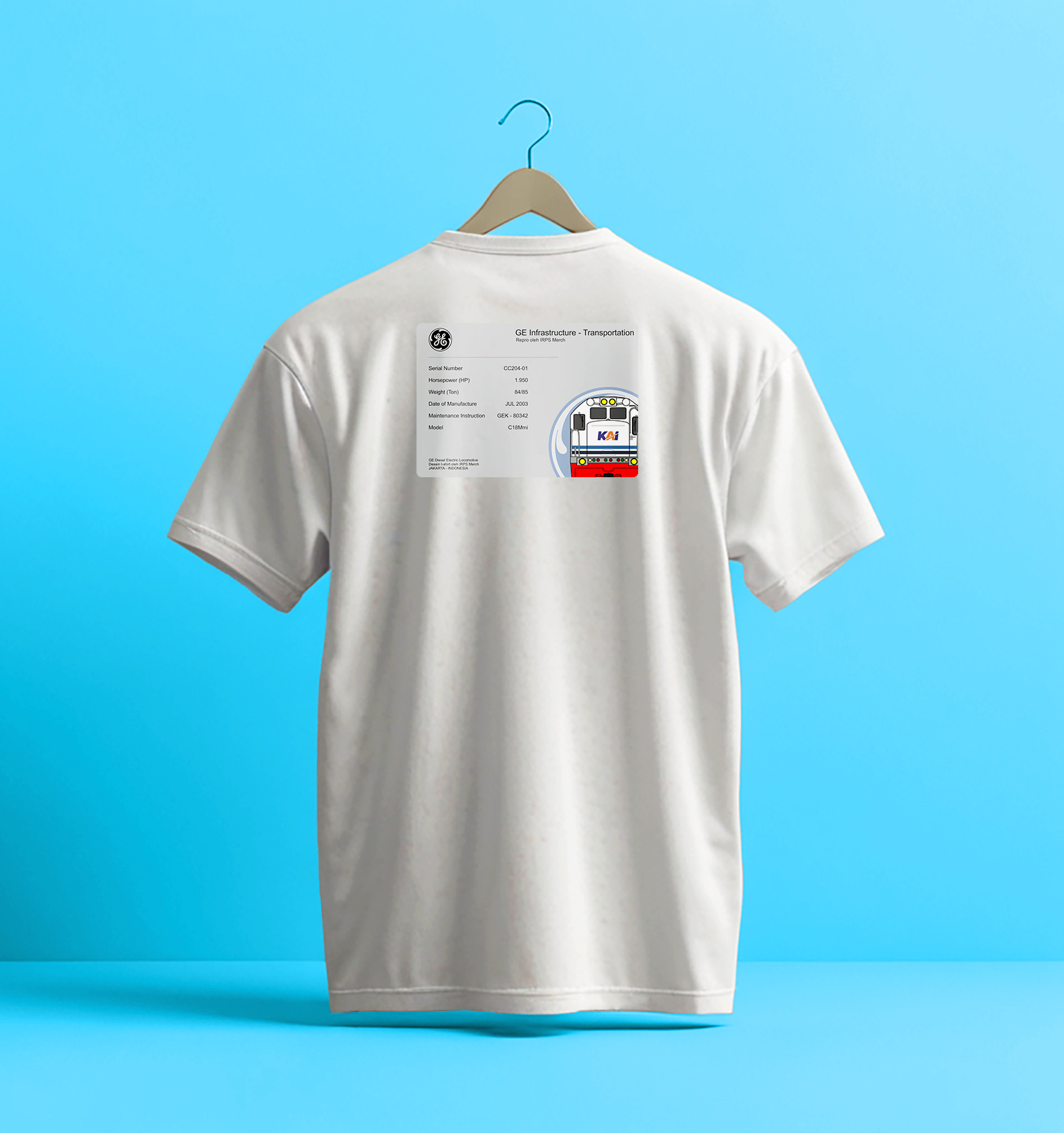 Kaos Lokomotif CC2040301 (CC204 WnB) - Gambar 2